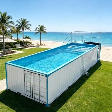 Beachside pool